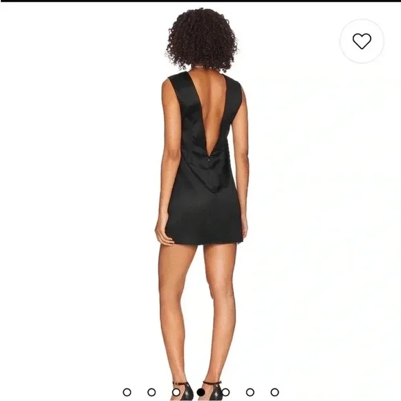 Revolve Lacademie Ames black satin mini dress